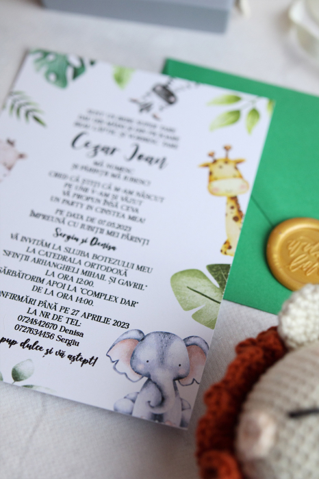 Invitatie de botez Jungle animals [3]