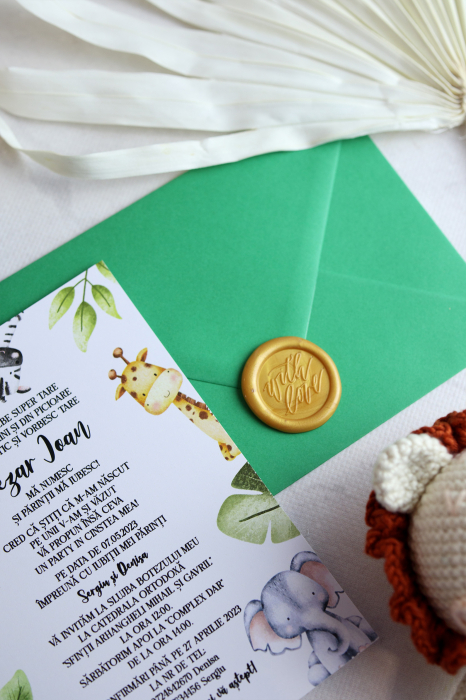 Invitatie de botez Jungle animals [4]