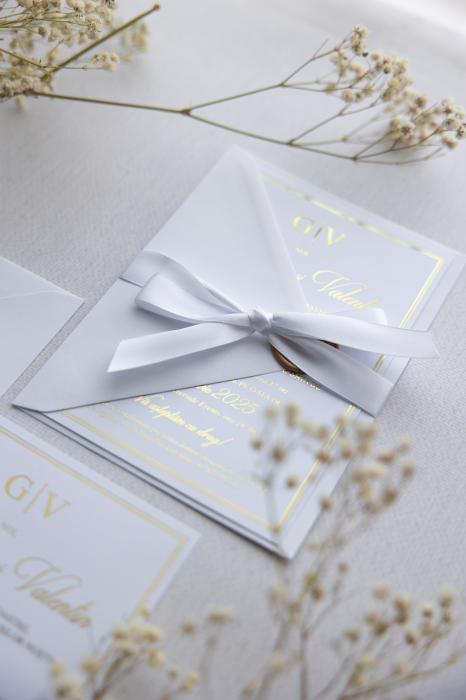 Invitatie de nunta Satin gold [5]