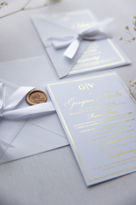 Invitatie de nunta Satin gold [7]