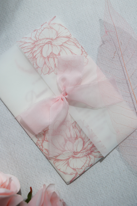 Invitatie de nunta Delicate peony [4]