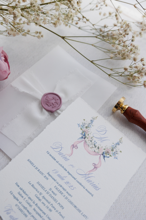 Invitatie de nunta Birds and Butterflies [2]