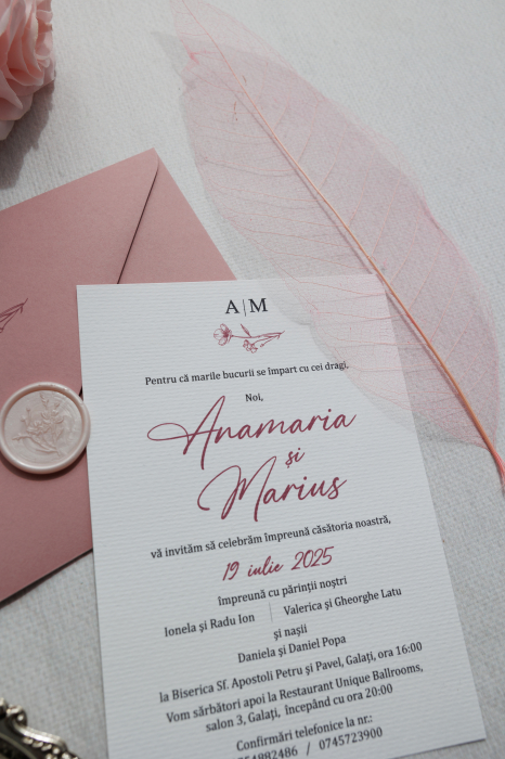 Invitatie de nunta Floare de cires [2]