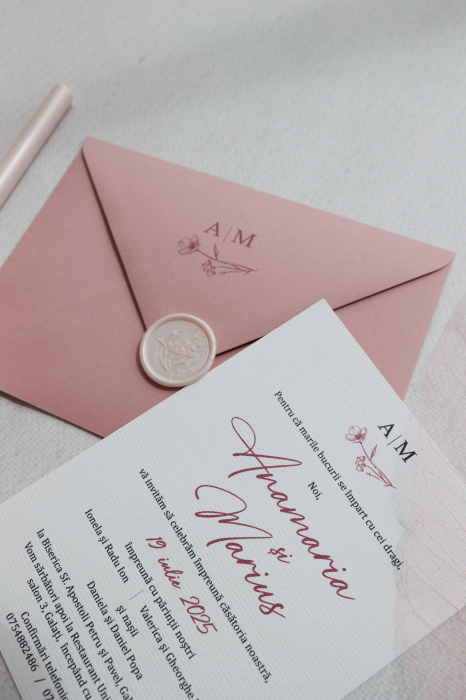 Invitatie de nunta Floare de cires [5]