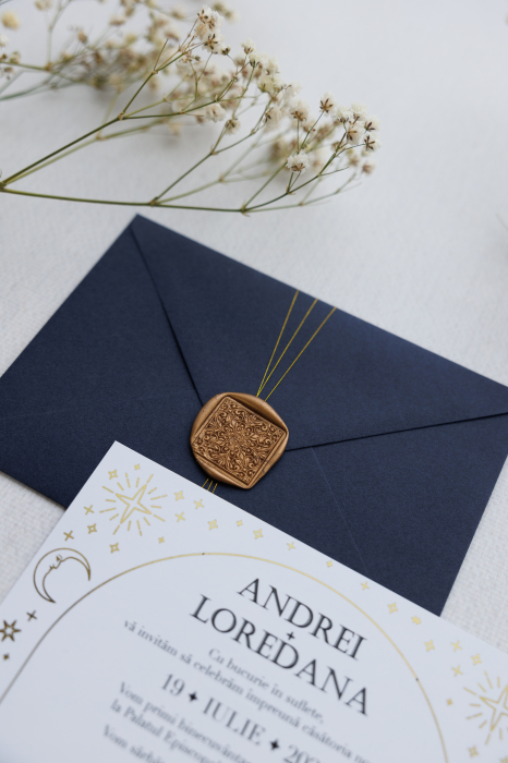 Invitatie de nunta Celestial gold [3]