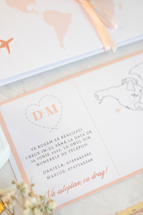 Invitatie de nunta Tichet de imbarcare [10]