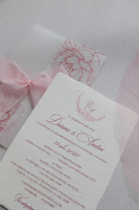 Invitatie de nunta Delicate peony [2]