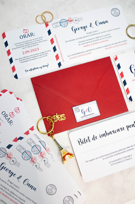 Invitatie de nunta Tichet de imbarcare [14]