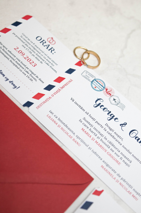 Invitatie de nunta Tichet de imbarcare [11]