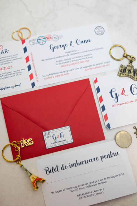 Invitatie de nunta Tichet de imbarcare [12]