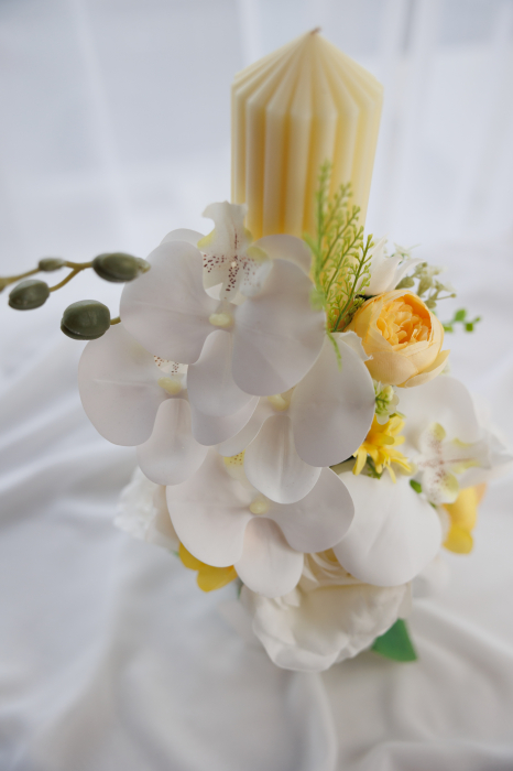 Lumanare botez Yellow orchid [2]