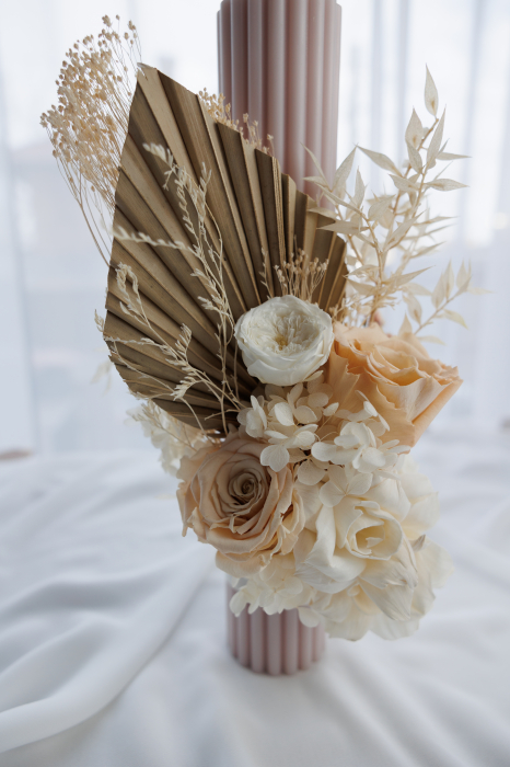 Lumanare botez Boho roses [3]
