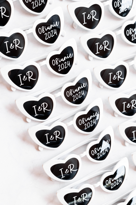 Ochelari personalizati pentru miri - alb [2]