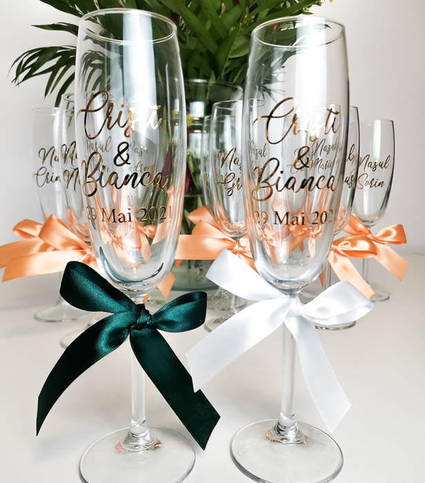 Set de 2 pahare pentru miri/nasi Golden Peach [6]
