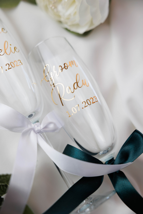 Set de 2 pahare pentru miri Golden foil [4]