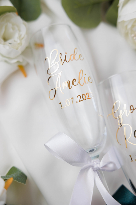 Set de 2 pahare pentru miri Golden foil [3]
