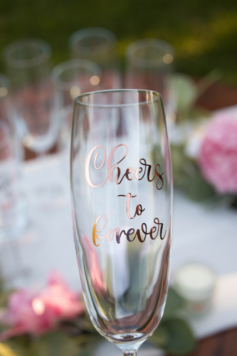 Set de 2 pahare pentru miri/nasi Rose gold Party [6]