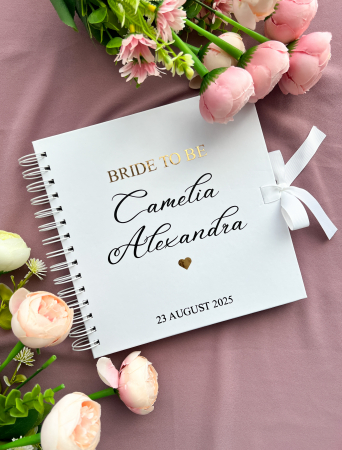 Accesorii și decor nuntă - Agenda miresei personalizata cu nume