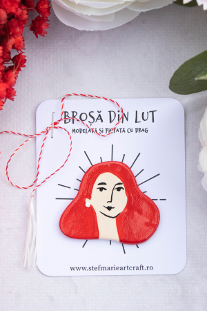 Brosa din lut Red Lady [1]