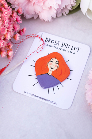Brosa din lut Nancy [3]