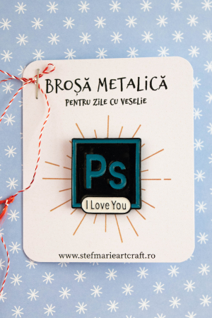 Pin-uri metalice - Brosa metalica Photoshop
