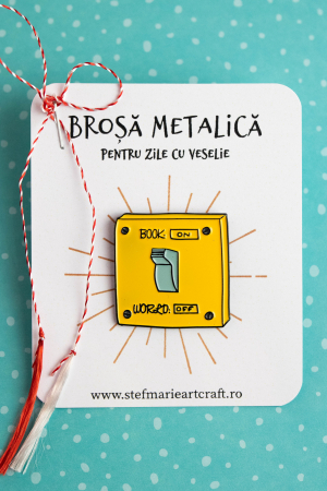Pin-uri metalice - Brosa metalica Book-on