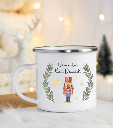 Căni de Crăciun - Cana emailata Spargator de nuci