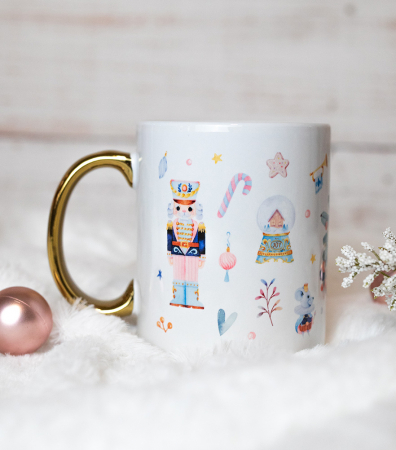 Căni ceramică - Cana Pastel Christmas Story