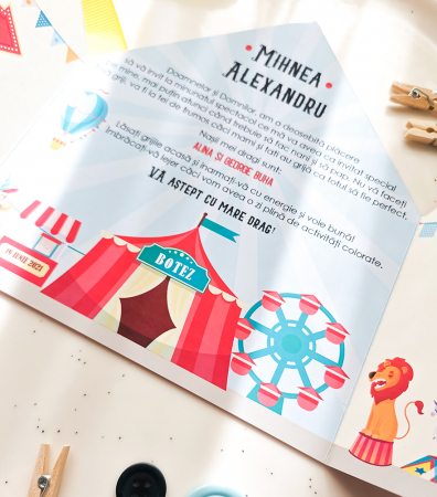 Invitatie de botez Circus Party [6]