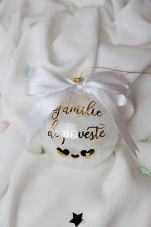 Decorațiuni pentru brad - Glob de sticla Familie de poveste