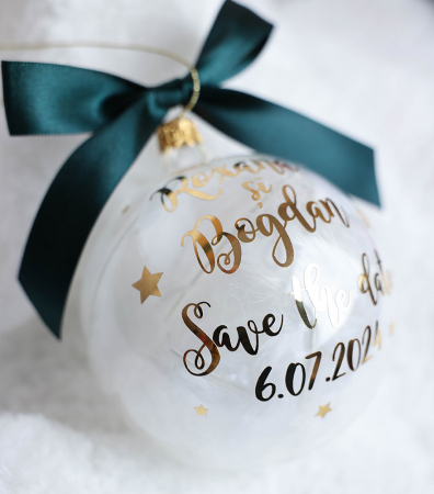Glob de sticla personalizat - Save the date [1]