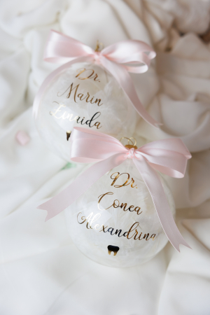 Decorațiuni pentru brad - Glob de sticla personalizat - Dentist