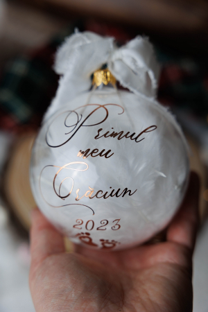 Glob de sticla personalizat - Primul meu Craciun [2]