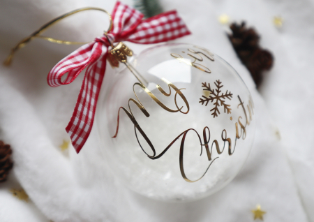 Glob de sticla personalizat - zapada artificiala - My first Christmas [2]