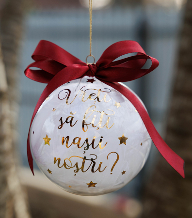 CRĂCIUN 2026 - Glob de sticla Vreti sa fiti nasii nostri?