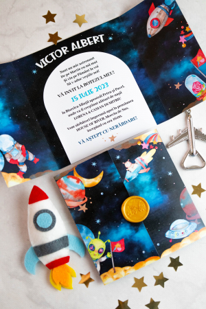 Colecții - Invitatie de botez Spaceship