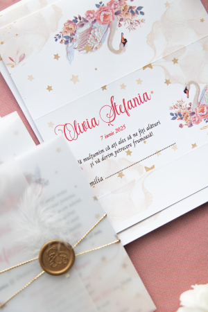Invitatie de botez Lacul lebedelor [3]