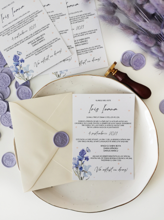 Invitații de botez - Invitatie de botez Iris