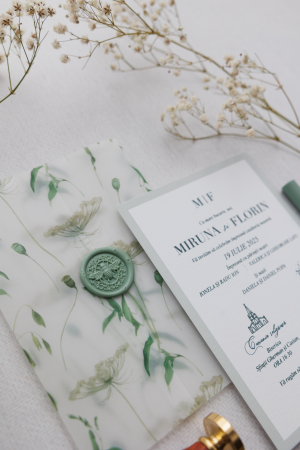 Invitatie de nunta Botanic bee [4]