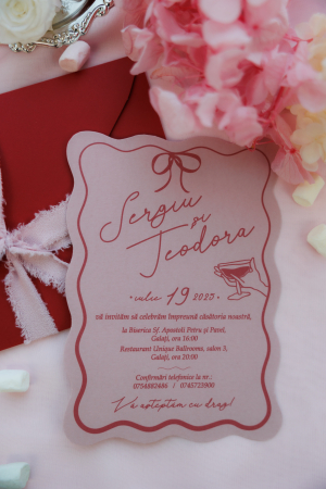 Invitatie de nunta Pink Cocktail [2]
