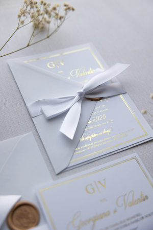 Invitatie de nunta Satin gold [5]