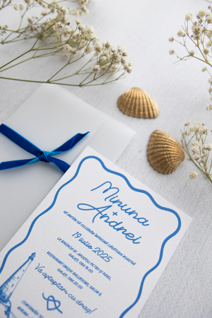 Invitatie de nunta Ocean waves [1]