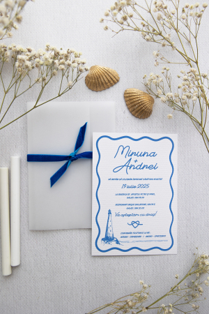 Invitații de nuntă - Invitatie de nunta Ocean waves