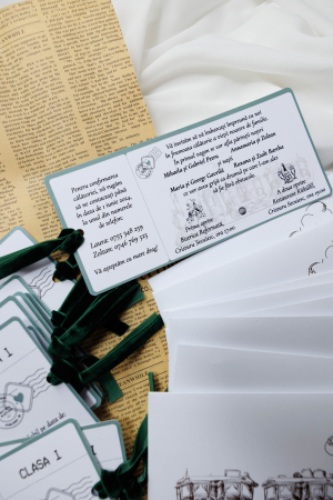 Invitatie de nunta bilet de tren [4]