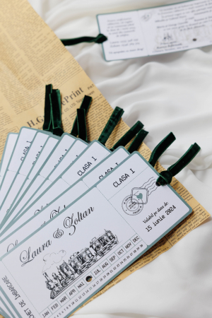 Invitatie de nunta bilet de tren [1]