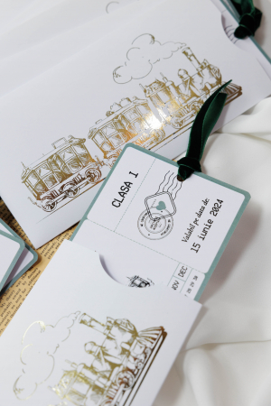 Invitatie de nunta bilet de tren [5]