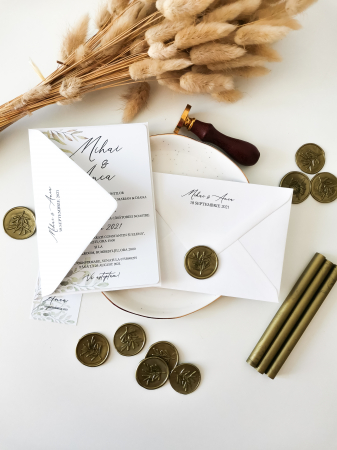 Papetărie nuntă - Invitatie de nunta White Greta