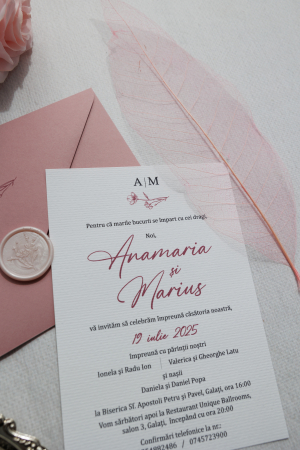 Invitatie de nunta Floare de cires [1]