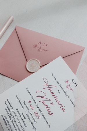 Invitatie de nunta Floare de cires [4]