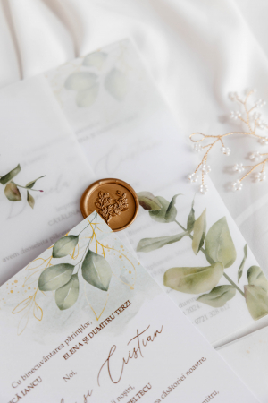 Invitatie de nunta lalele albastre [10]